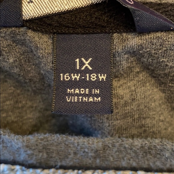 Lands’ End Grey Cotton Sweater (Size 1x) - Picture 8 of 13